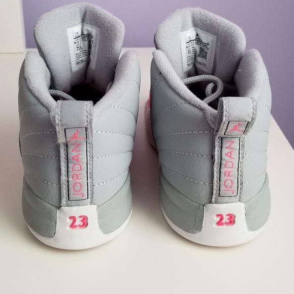 10C Pink and White Jordan 12's - Picture 1 of 5